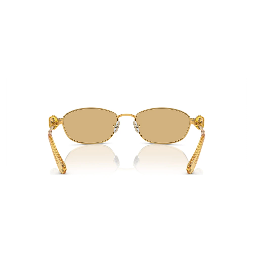 Sunglasses, Oval shape, SK7010, Yellow by SWAROVSKI
