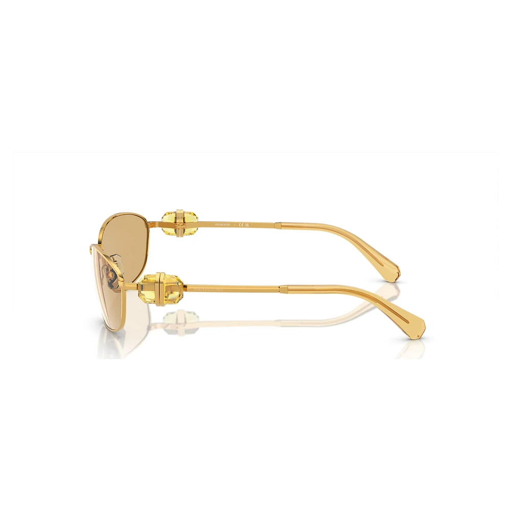 Sunglasses, Oval shape, SK7010, Yellow by SWAROVSKI