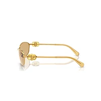 Sunglasses, Oval shape, SK7010, Yellow by SWAROVSKI