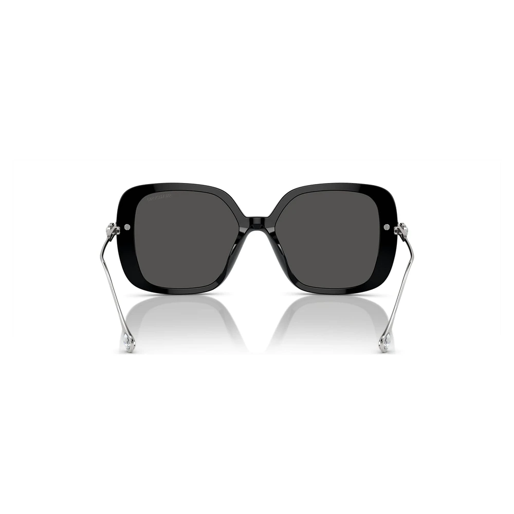 Sunglasses, Oversized, Square shape, SK6011, Black by SWAROVSKI