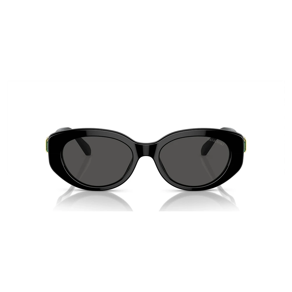 Sunglasses, Cat-Eye shape, SK6002, Black by SWAROVSKI