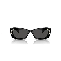 Sunglasses, Rectangular shape, SK6008, Black by SWAROVSKI