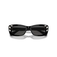 Sunglasses, Rectangular shape, SK6008, Black by SWAROVSKI