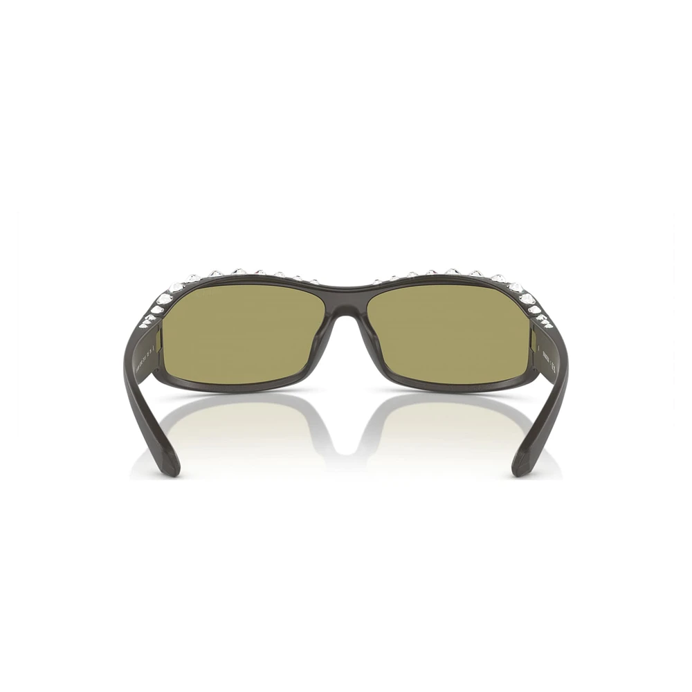 Sunglasses, Rectangular shape, SK6009, Grey by SWAROVSKI