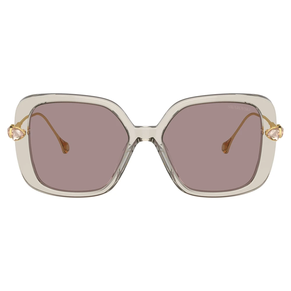 Sunglasses, Oversized, Square shape, SK6011, Purple by SWAROVSKI