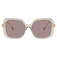 Sunglasses, Oversized, Square shape, SK6011, Purple by SWAROVSKI