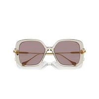 Sunglasses, Oversized, Square shape, SK6011, Purple by SWAROVSKI