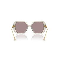 Sunglasses, Oversized, Square shape, SK6011, Purple by SWAROVSKI