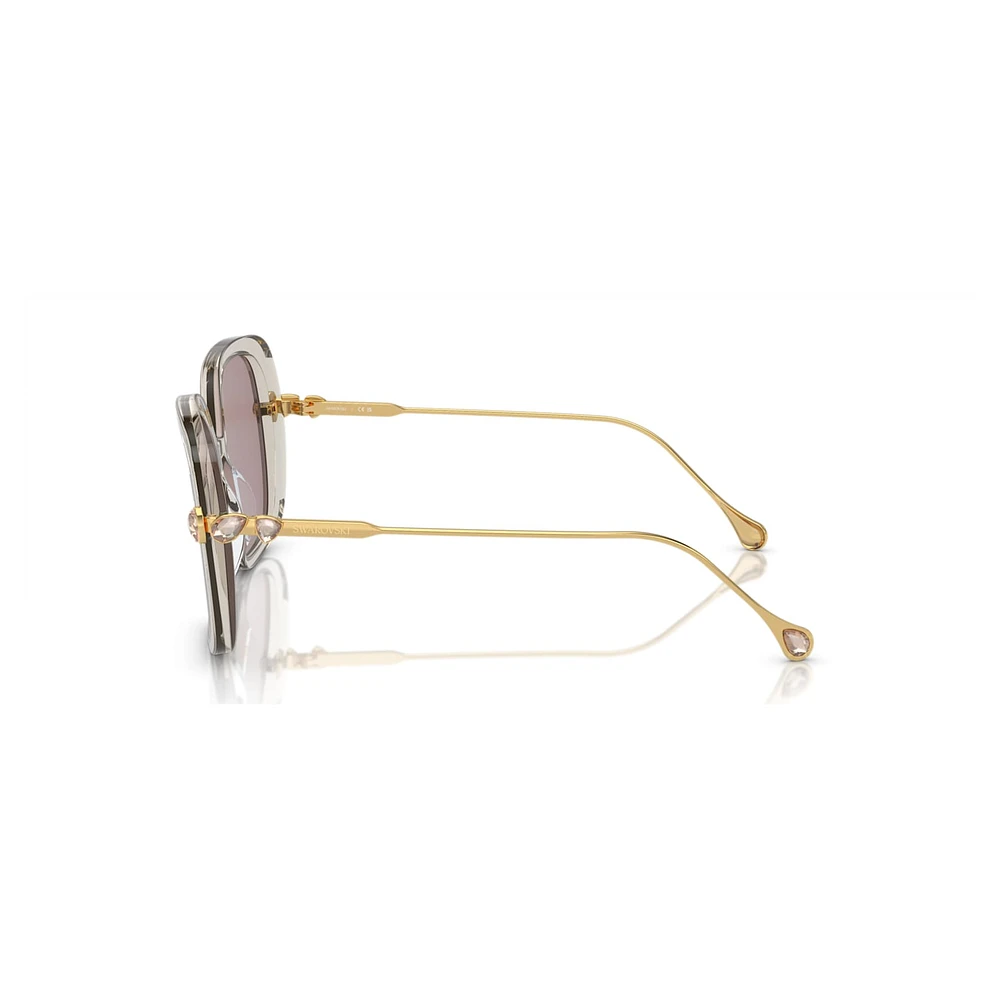 Sunglasses, Oversized, Square shape, SK6011, Purple by SWAROVSKI
