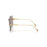 Sunglasses, Oversized, Square shape, SK6011, Purple by SWAROVSKI