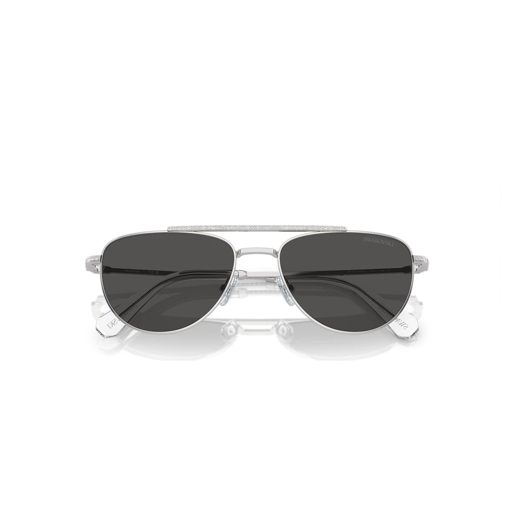 Sunglasses, Pilot shape, SK7007, Black by SWAROVSKI
