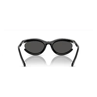 Sunglasses, Oval shape, SK6006, Black by SWAROVSKI