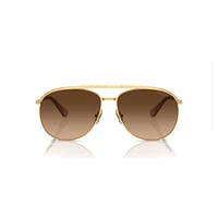 Sunglasses, Pilot shape, SK7005, Brown by SWAROVSKI