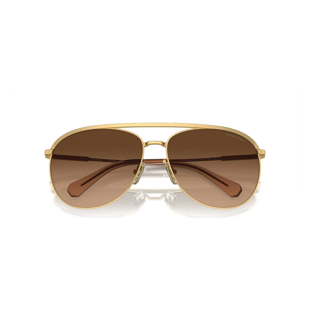 Sunglasses, Pilot shape, SK7005, Brown by SWAROVSKI