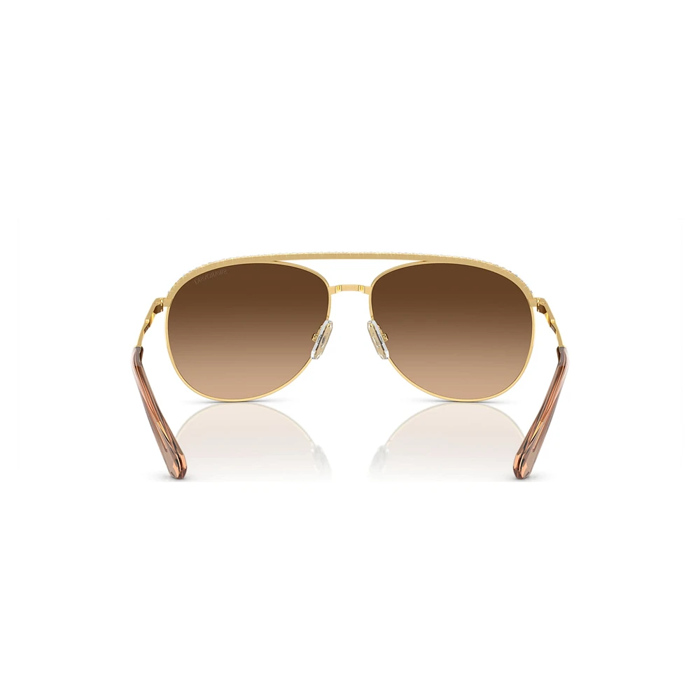 Sunglasses, Pilot shape, SK7005, Brown by SWAROVSKI