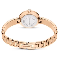 Matrix Bangle watch, Swiss Made, Crystal bracelet, Pink, Rose gold-tone finish by SWAROVSKI