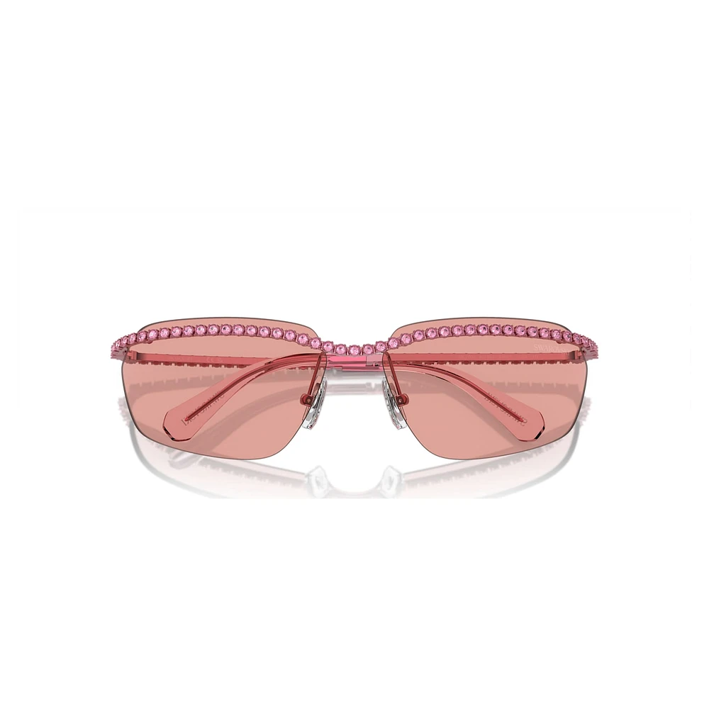 Sunglasses, Rectangular shape, SK7001, Pink by SWAROVSKI