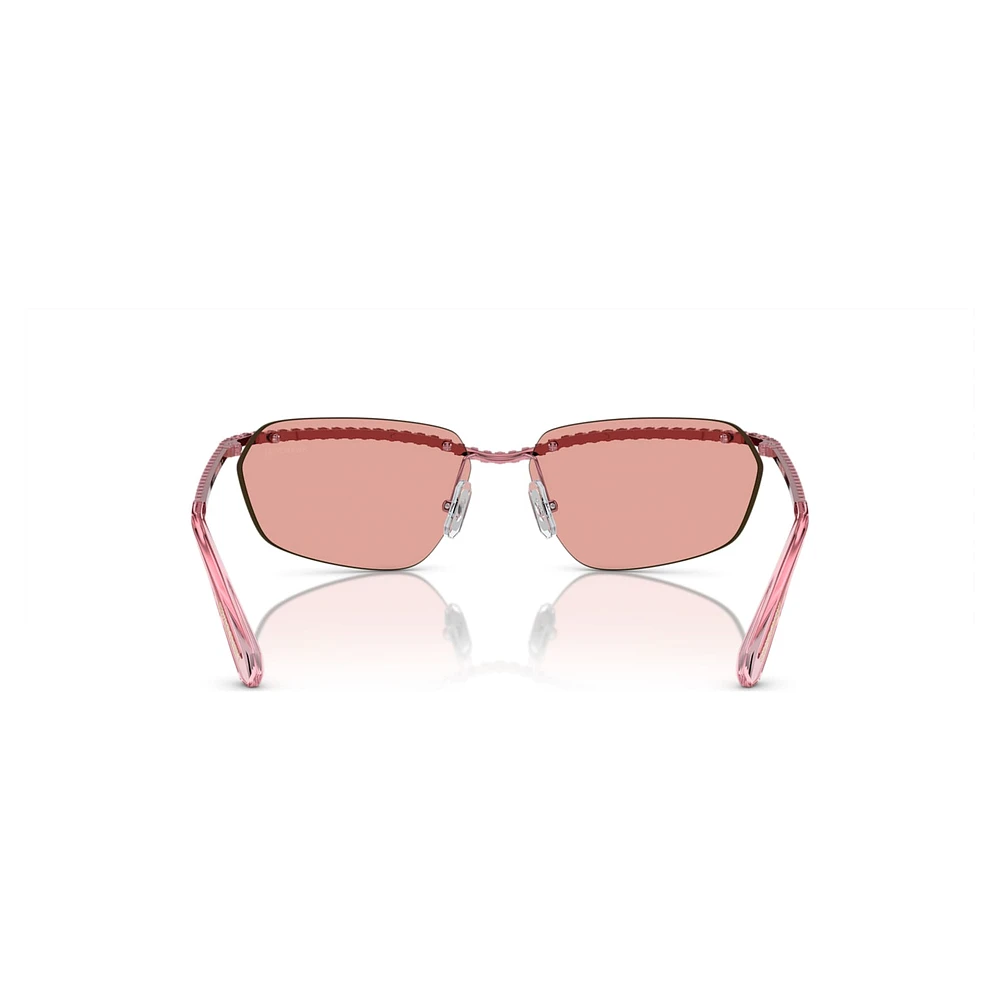 Sunglasses, Rectangular shape, SK7001, Pink by SWAROVSKI