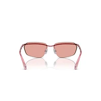 Sunglasses, Rectangular shape, SK7001, Pink by SWAROVSKI