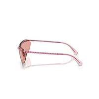 Sunglasses, Rectangular shape, SK7001, Pink by SWAROVSKI