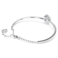 Idyllia bangle, Flower, Blue, Rhodium plated by SWAROVSKI