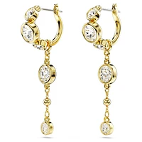 Imber drop earrings, Round cut, White, Mixed metal finish by SWAROVSKI