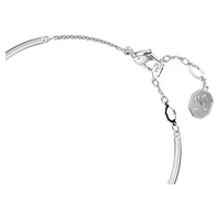 Hyperbola bangle, Heart, Blue, Rhodium plated by SWAROVSKI