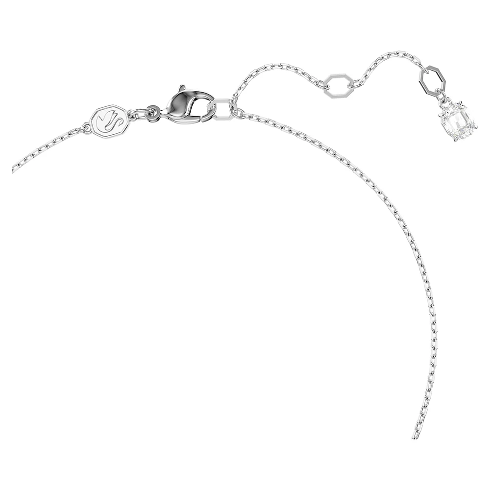 Hyperbola pendant, Heart, Blue, Rhodium plated by SWAROVSKI