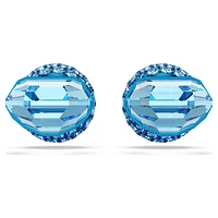 Lucent stud earrings, Pavé, Ball, Blue, Blue finish by SWAROVSKI