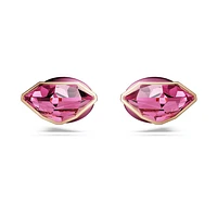 Lucent stud earrings, Pavé, Spike, Pink, Mixed metal finish by SWAROVSKI