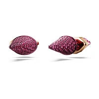 Lucent stud earrings, Pavé, Spike, Pink, Mixed metal finish by SWAROVSKI