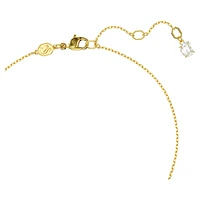 Hyperbola pendant, Octagon cut, Crystal pearls, Heart, Pink, Gold-tone plated by SWAROVSKI