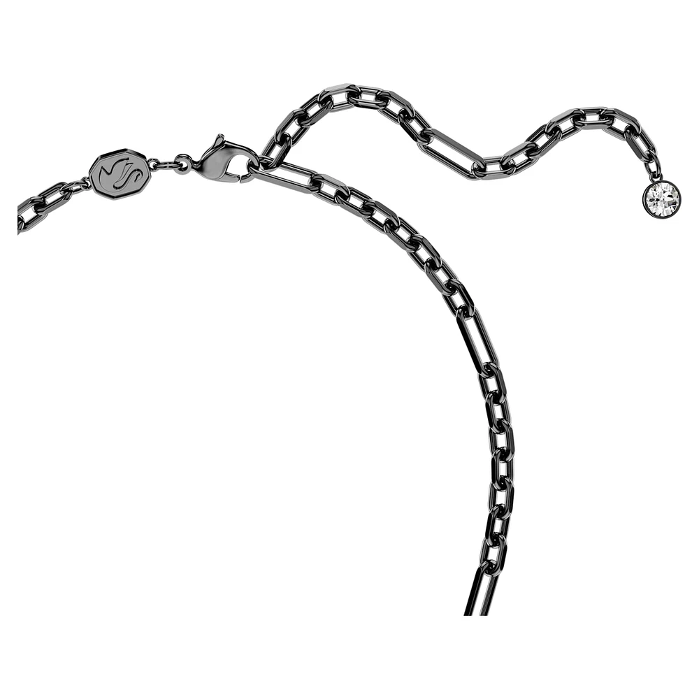 Dragon & Phoenix pendant, Dragon’s claw, Black, Ruthenium plated by SWAROVSKI
