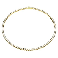 Matrix Tennis necklace, Round cut, White