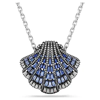 Idyllia pendant and brooch, Shell, Long, Blue, Mixed metal finish by SWAROVSKI