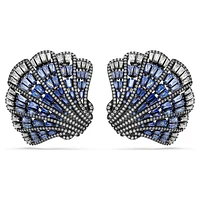 Idyllia clip earrings, Shell, Blue, Mixed metal finish by SWAROVSKI