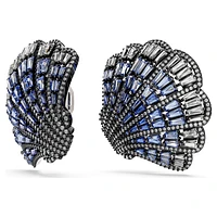 Idyllia clip earrings, Shell, Blue, Mixed metal finish by SWAROVSKI