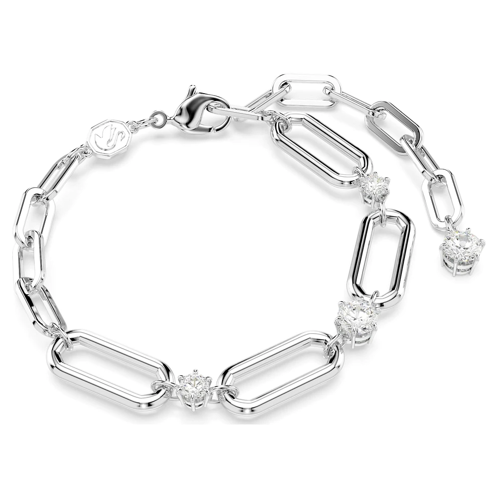 Constella bracelet, White, Rhodium plated by SWAROVSKI