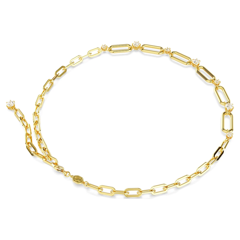 Constella necklace, White, Gold-tone plated by SWAROVSKI
