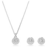 Meteora set, White, Rhodium plated by SWAROVSKI