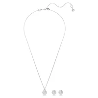 Meteora set, White, Rhodium plated by SWAROVSKI