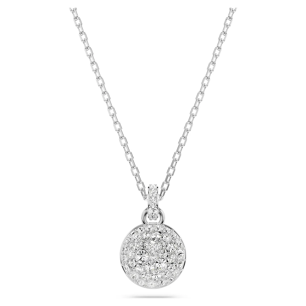 Meteora pendant, White, Rhodium plated by SWAROVSKI