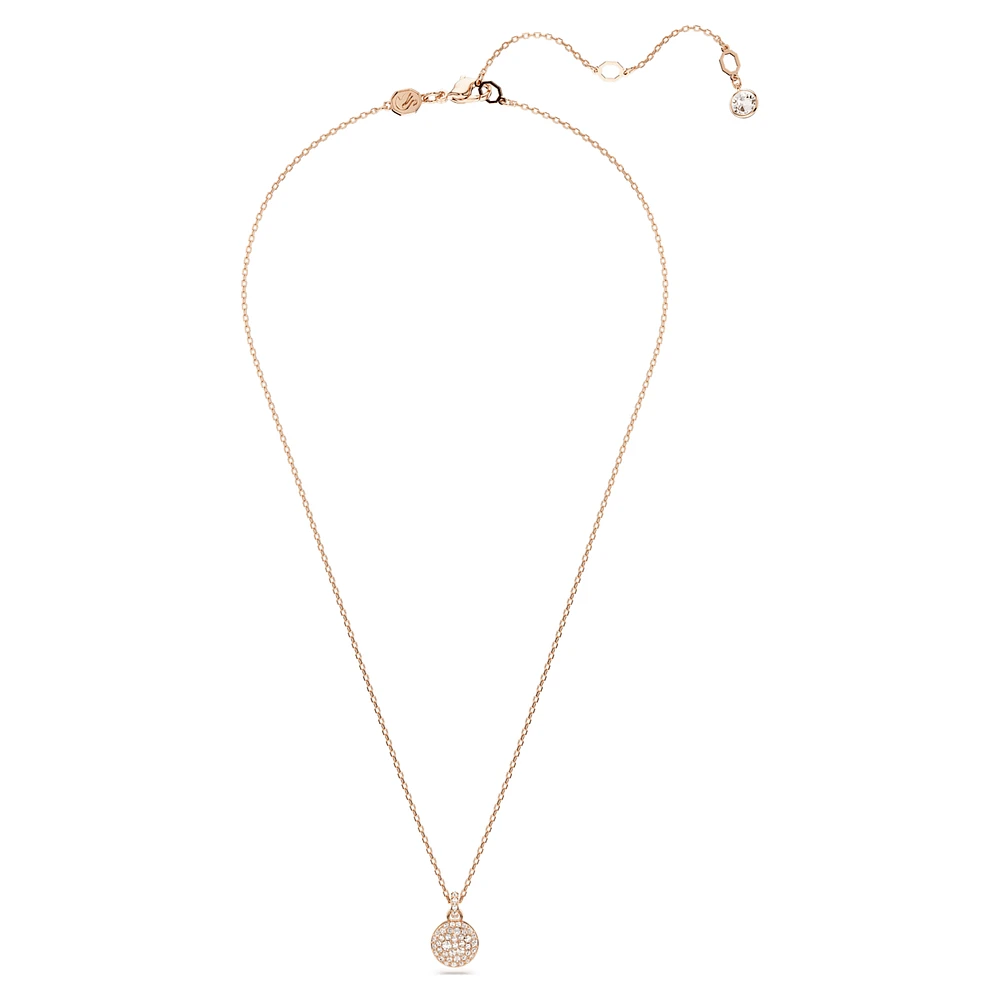 Meteora pendant, White, Rose gold-tone plated by SWAROVSKI