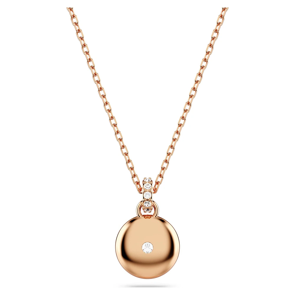 Meteora pendant, White, Rose gold-tone plated by SWAROVSKI