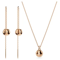 Meteora set, White, Rose gold-tone plated by SWAROVSKI
