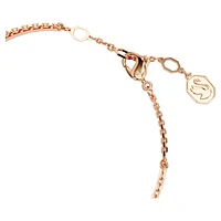 Meteora bangle, White, Rose gold-tone plated by SWAROVSKI