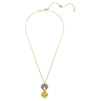 Idyllia pendant, Crystal pearl, Shell, White, Gold-tone plated by SWAROVSKI