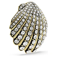 Idyllia brooch, Shell, White, Gold-tone plated by SWAROVSKI