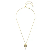 Idyllia Y pendant, Crystal pearl, Shell, White, Gold-tone plated by SWAROVSKI