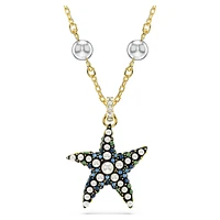 Idyllia pendant, Crystal pearls, Starfish, Multicolored, Gold-tone plated by SWAROVSKI